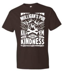 Mulligans Pub T-Shirt Design, Screen Print Services, One Color TShirt Print, Create my logo, logo creation services, Full Front TShirt Print, Silk Screening