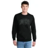 Port & Co™ Core Fleece Crewneck Pocket Sweatshirt 1 PC78PKT JetBlack