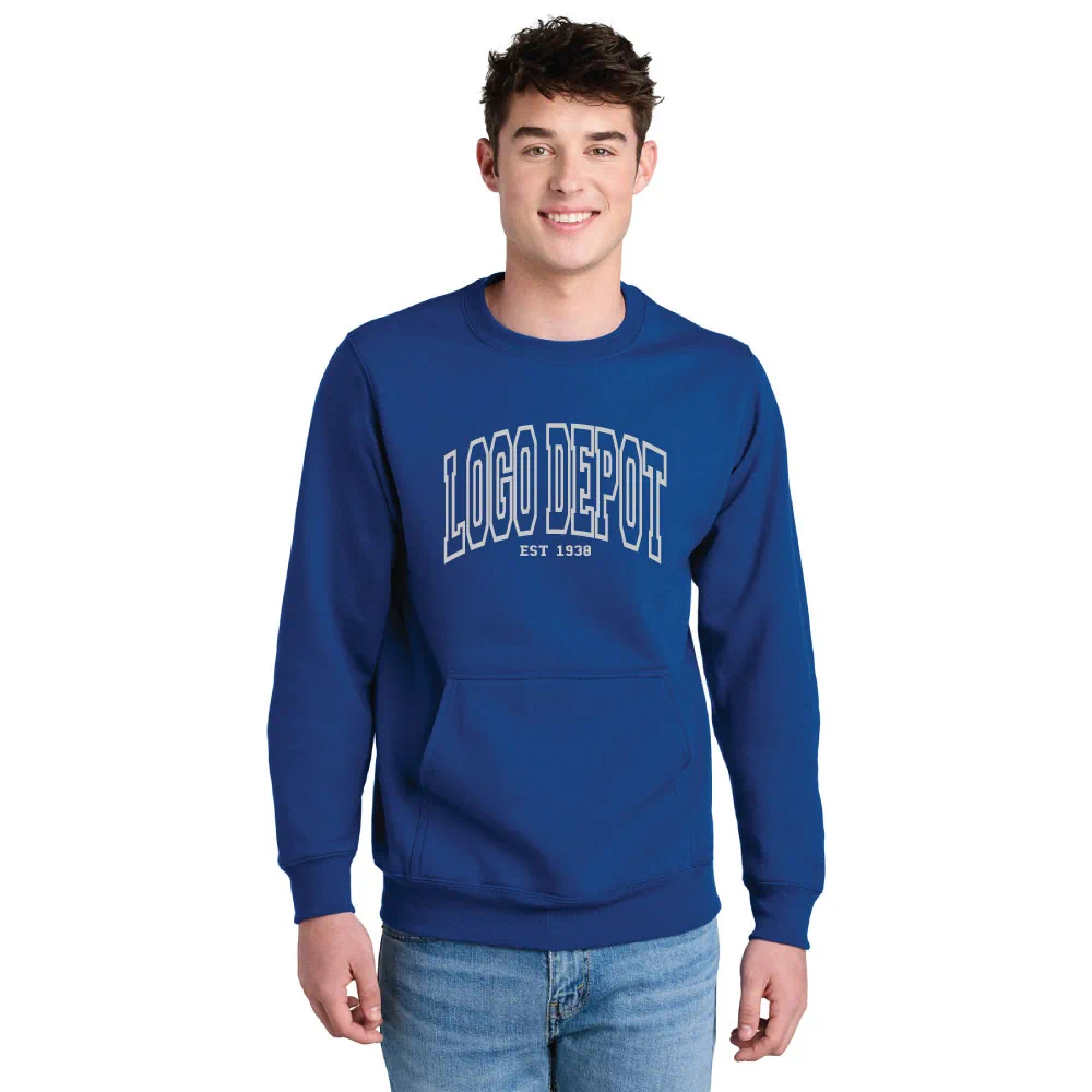 Alternative view of Port & Co™ Core Fleece Crewneck Pocket Sweatshirt